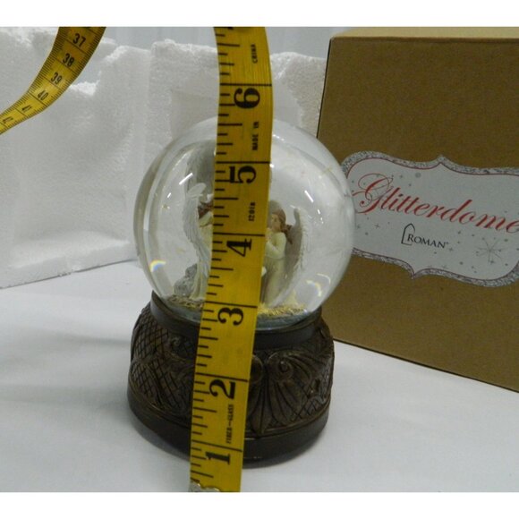 Roman Glitterdome 6" Musical Holiday Snow Globe With Angels & Nativity Scene - Picture 5 of 13